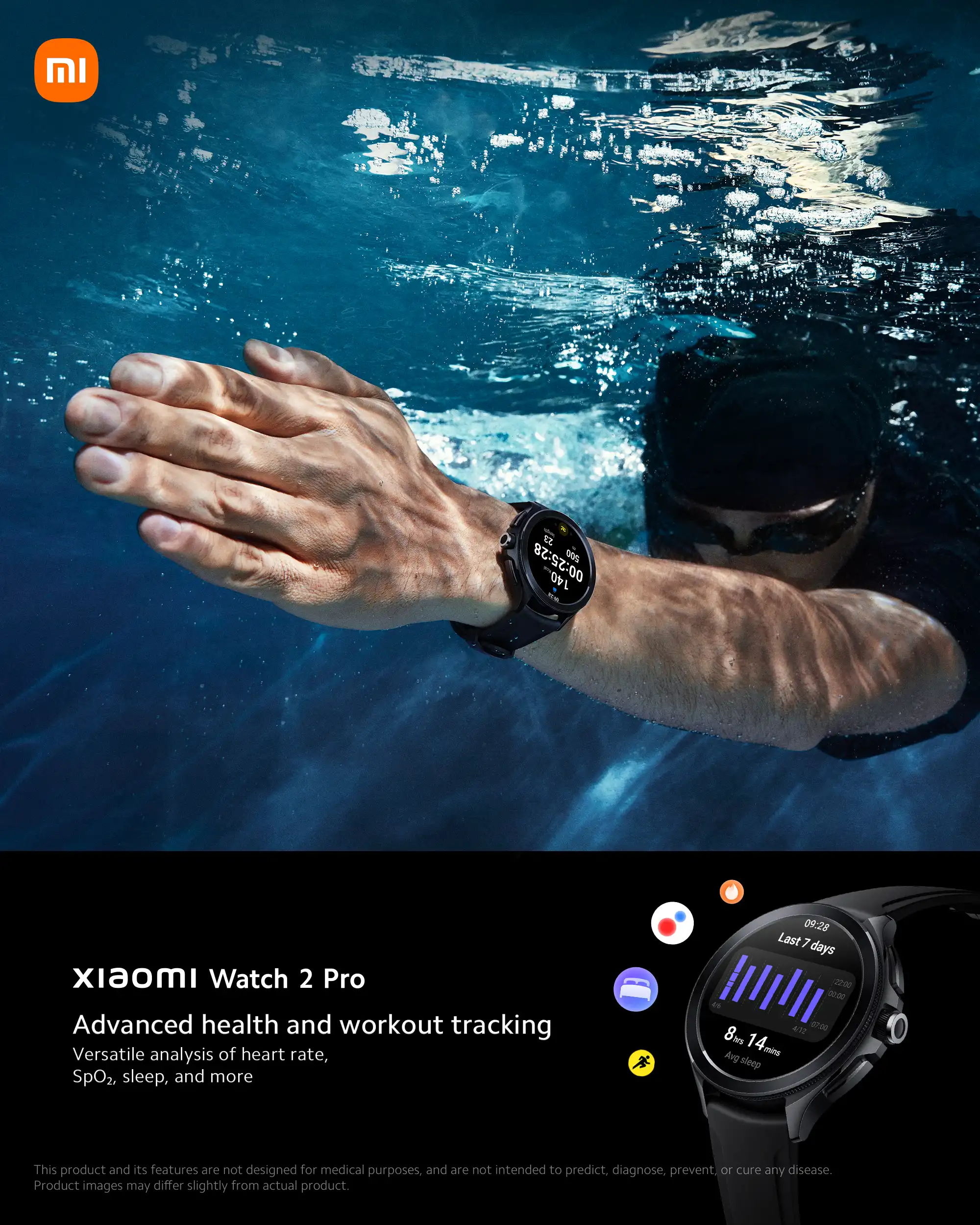 Xiaomi cheap watch swimming